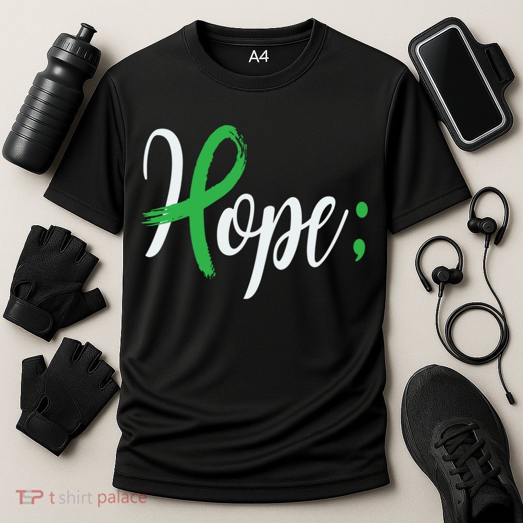 Hope Semicolon Green Ribbon Mental Health Awareness Performance Shirt