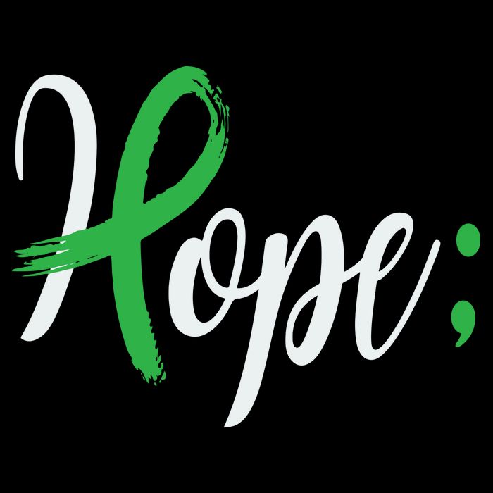 Hope Semicolon Green Ribbon Mental Health Awareness Women's Crop Top Tee