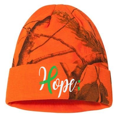 Hope Semicolon Green Ribbon Mental Health Awareness Kati Licensed 12" Camo Beanie