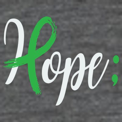 Hope Semicolon Green Ribbon Mental Health Awareness T-Shirt