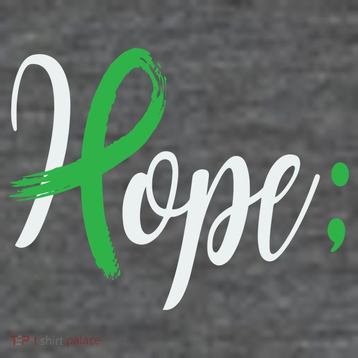 Hope Semicolon Green Ribbon Mental Health Awareness Flatbill Hat