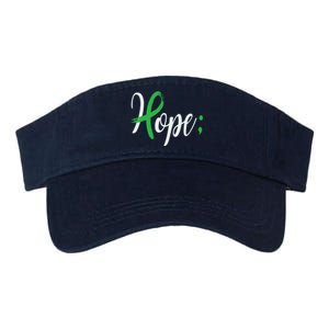 Hope Semicolon Green Ribbon Mental Health Awareness Valucap Bio-Washed Visor