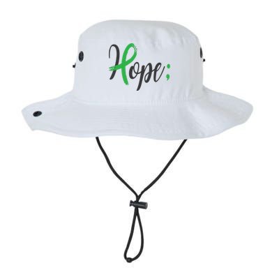 Hope Semicolon Green Ribbon Mental Health Awareness Legacy Cool Fit Booney Bucket Hat