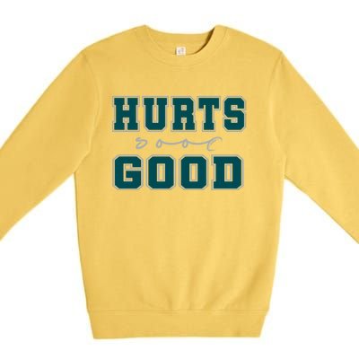 Hurts So Good Funny Meme Saying Graphic Apparel For Family Premium Crewneck Sweatshirt