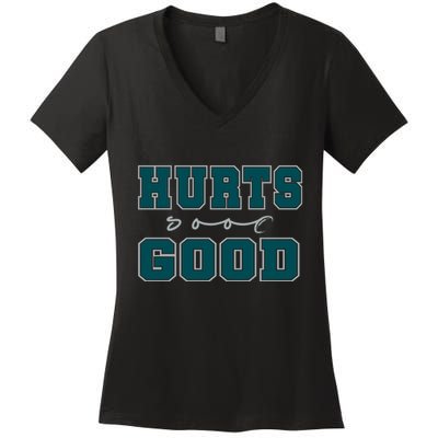 Hurts So Good Funny Meme Saying Graphic Apparel For Family Women's V-Neck T-Shirt