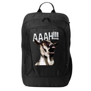 Halloween Screaming Goat AAAH Funny Crazy Goat City Backpack