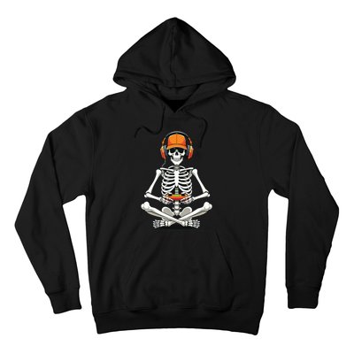 Halloween Skeleton Gamer Video Gaming Hoodie