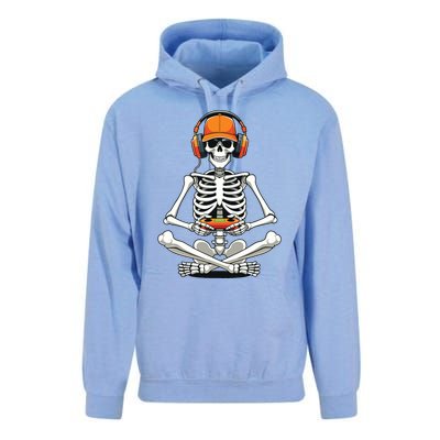 Halloween Skeleton Gamer Video Gaming Unisex Surf Hoodie