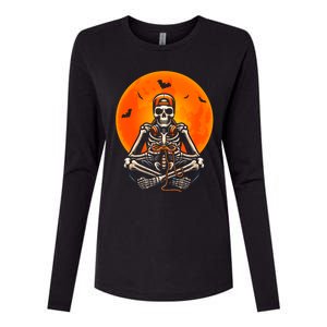 Halloween Skeleton Gamer Video Gaming Ns Gift Womens Cotton Relaxed Long Sleeve T-Shirt