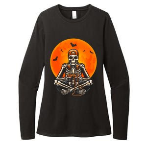 Halloween Skeleton Gamer Video Gaming Ns Gift Womens CVC Long Sleeve Shirt