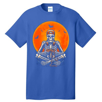 Halloween Skeleton Gamer Video Gaming Ns Gift Tall T-Shirt