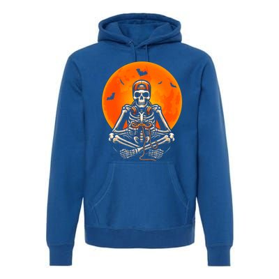 Halloween Skeleton Gamer Video Gaming Ns Gift Premium Hoodie