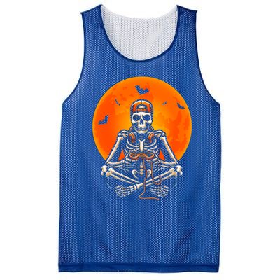 Halloween Skeleton Gamer Video Gaming Ns Gift Mesh Reversible Basketball Jersey Tank