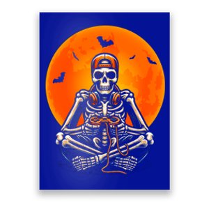 Halloween Skeleton Gamer Video Gaming Ns Gift Poster