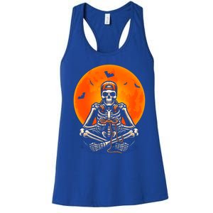 Halloween Skeleton Gamer Video Gaming Ns Gift Women's Racerback Tank