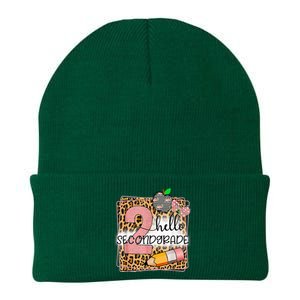 Hello Second Grade 2nd Grade Back To School Teacher Kid Girl Knit Cap Winter Beanie