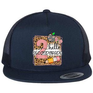 Hello Second Grade 2nd Grade Back To School Teacher Kid Girl Flat Bill Trucker Hat