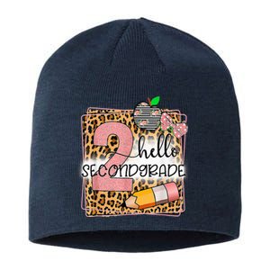 Hello Second Grade 2nd Grade Back To School Teacher Kid Girl Sustainable Beanie