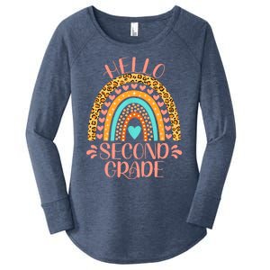 Hello Second Grade 2nd Grade Teacher Back To School Women's Perfect Tri Tunic Long Sleeve Shirt