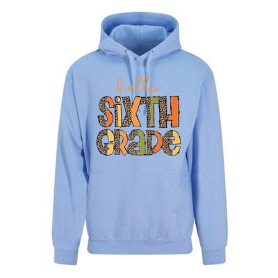 Hello Sixth Grade Funny Girl Back To School Unisex Surf Hoodie