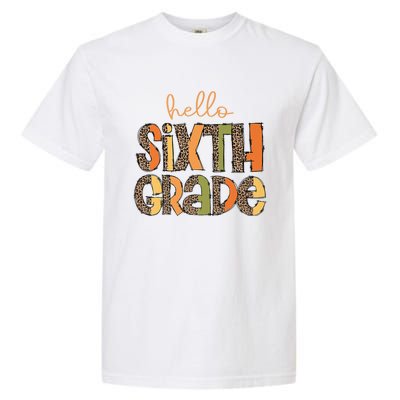 Hello Sixth Grade Funny Girl Back To School Garment-Dyed Heavyweight T-Shirt