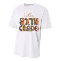 Hello Sixth Grade Funny Girl Back To School Performance Sprint T-Shirt