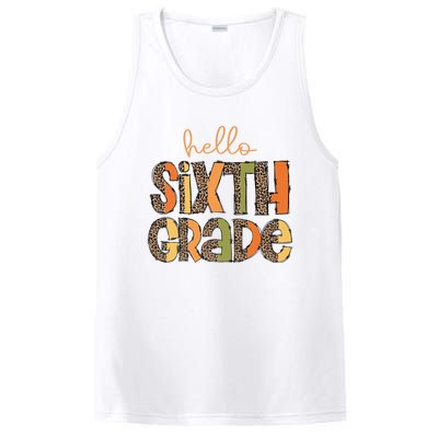 Hello Sixth Grade Funny Girl Back To School PosiCharge Competitor Tank