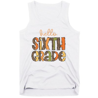 Hello Sixth Grade Funny Girl Back To School Tank Top