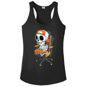 Halloween Skeleton Gamer Video Gaming Teens Ladies PosiCharge Competitor Racerback Tank