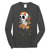 Halloween Skeleton Gamer Video Gaming Teens Long Sleeve Shirt