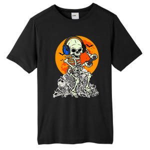 Halloween Skeleton Gamer Skull Moon Gaming Tall Fusion ChromaSoft Performance T-Shirt