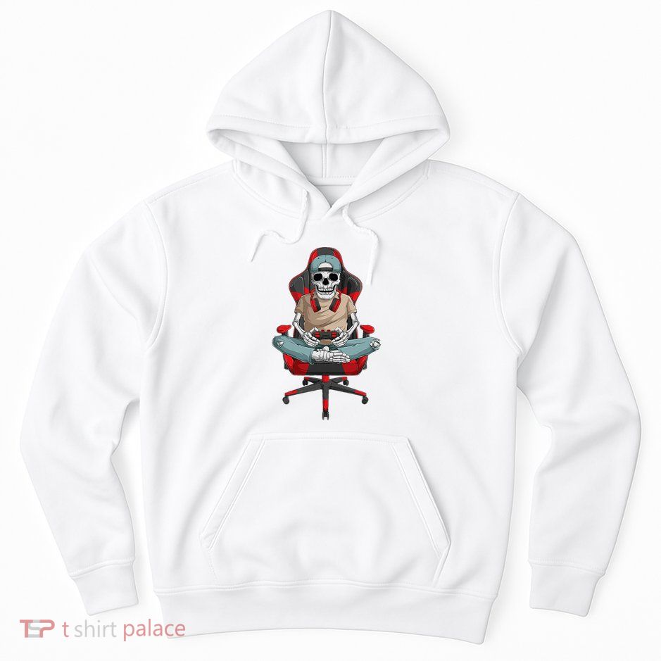 Halloween Skeleton Gamer Video Gaming Hoodie