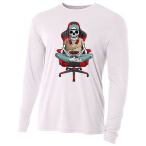 Halloween Skeleton Gamer Video Gaming Cooling Performance Long Sleeve Crew