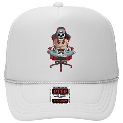 Halloween Skeleton Gamer Video Gaming Trucker Hat