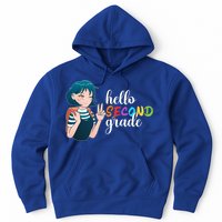 Hello Second Grade Anime Going To School Funny Gift Hoodie