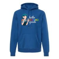 Hello Second Grade Anime Going To School Funny Gift Premium Hoodie