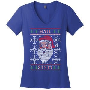 Hail Santa Gift Women's V-Neck T-Shirt