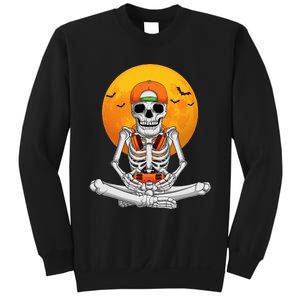 Halloween Skeleton Gamer Video Gaming Sweatshirt