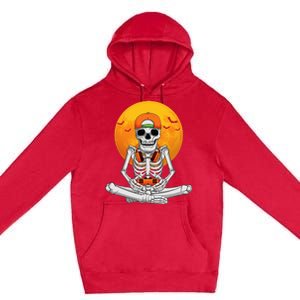 Halloween Skeleton Gamer Video Gaming Premium Pullover Hoodie