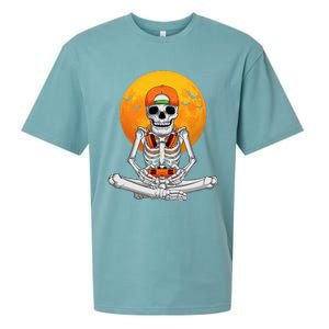 Halloween Skeleton Gamer Video Gaming Sueded Cloud Jersey T-Shirt