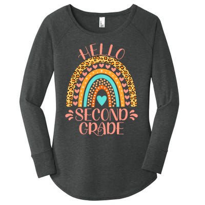 Hello Second Grade 2nd Grade Teacher Back To School Women's Perfect Tri Tunic Long Sleeve Shirt