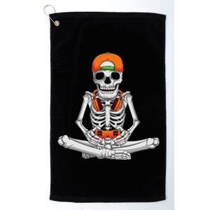 Halloween Skeleton Gamer Video Gaming Platinum Collection Golf Towel