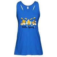 Hello Spring Gnome Bees Sunflower Bee Spring Gift Ladies Essential Flowy Tank