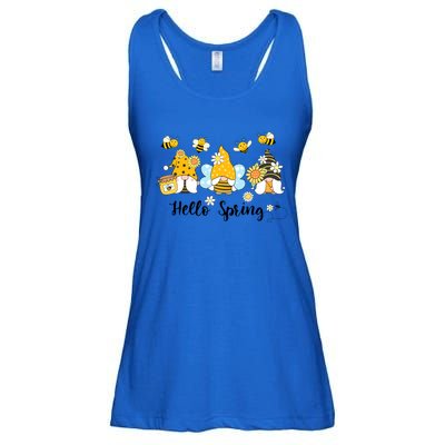 Hello Spring Gnome Bees Sunflower Bee Spring Gift Ladies Essential Flowy Tank