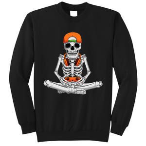 Halloween Skeleton Gamer Video Gaming Tall Sweatshirt