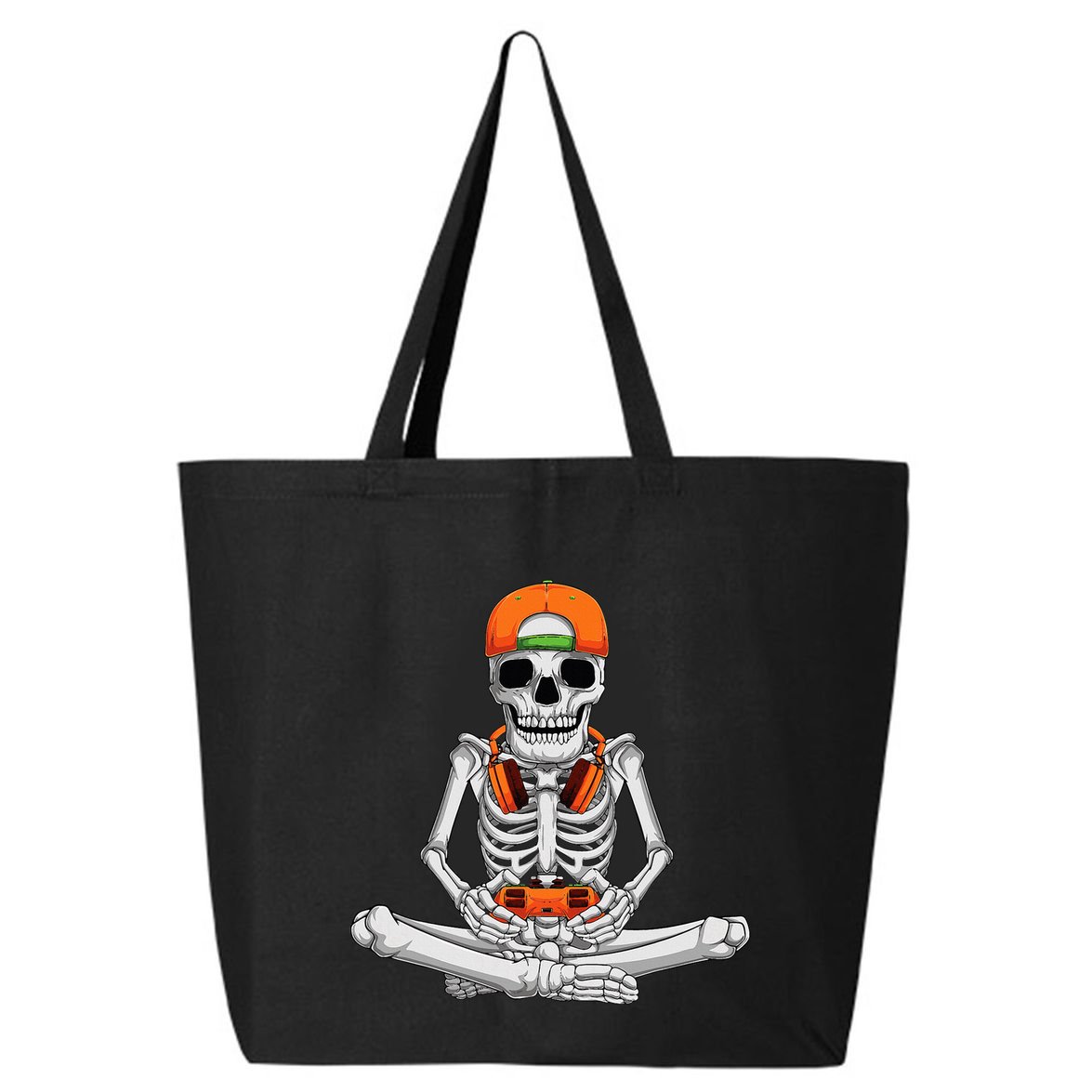 Halloween Skeleton Gamer Video Gaming 25L Jumbo Tote