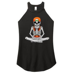 Halloween Skeleton Gamer Video Gaming Women’s Perfect Tri Rocker Tank