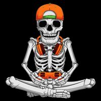 Halloween Skeleton Gamer Video Gaming Kids T-Shirt