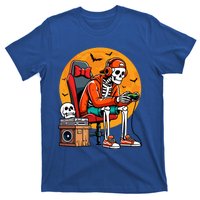 Halloween Skeleton Gamer Funny Video Gaming Halloween Cool Gift T-Shirt