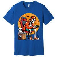 Halloween Skeleton Gamer Funny Video Gaming Halloween Cool Gift Premium T-Shirt